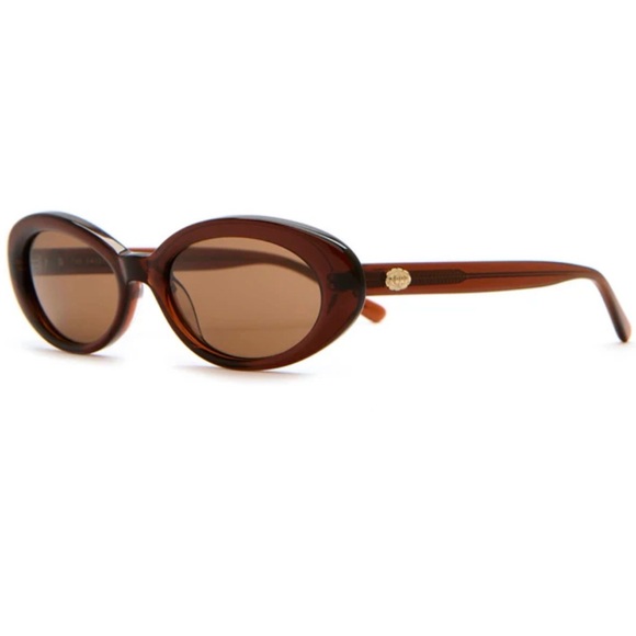 Crap Eyewear Brown Sandstone Oval Sunglasses - Picture 3 of 5